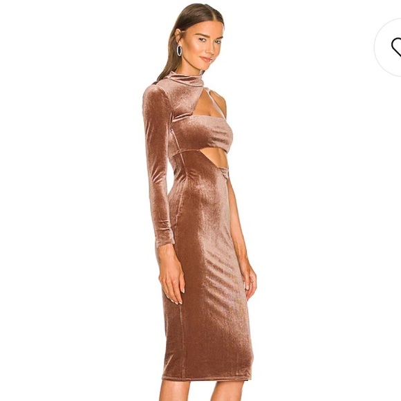 MICHAEL COSTELLO x REVOLVE Bleeker Midi Dress in Nude - Picture 5 of 13